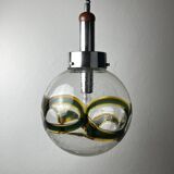 Large vintage swirling Murano glass pendant light, 1970s