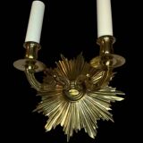 Pair of sun wall lights