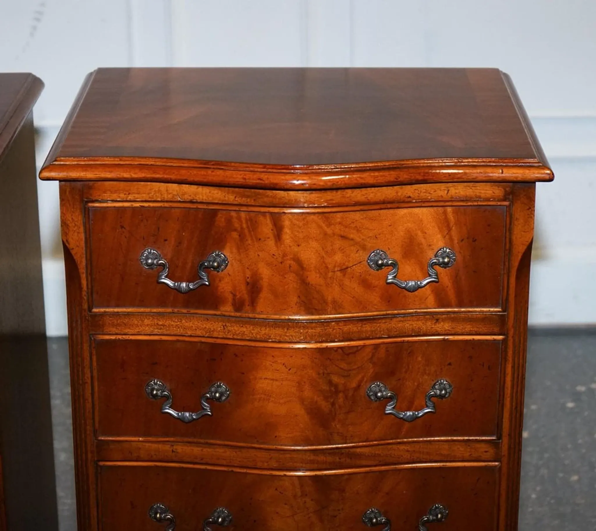 Georgian Style Bedside Tables with Drawers, Set of 2