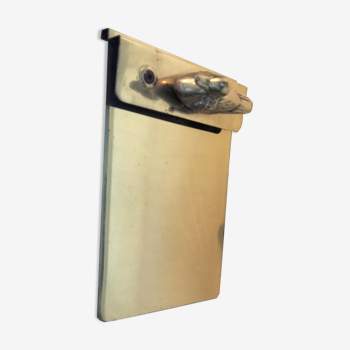 Brass wall notepad