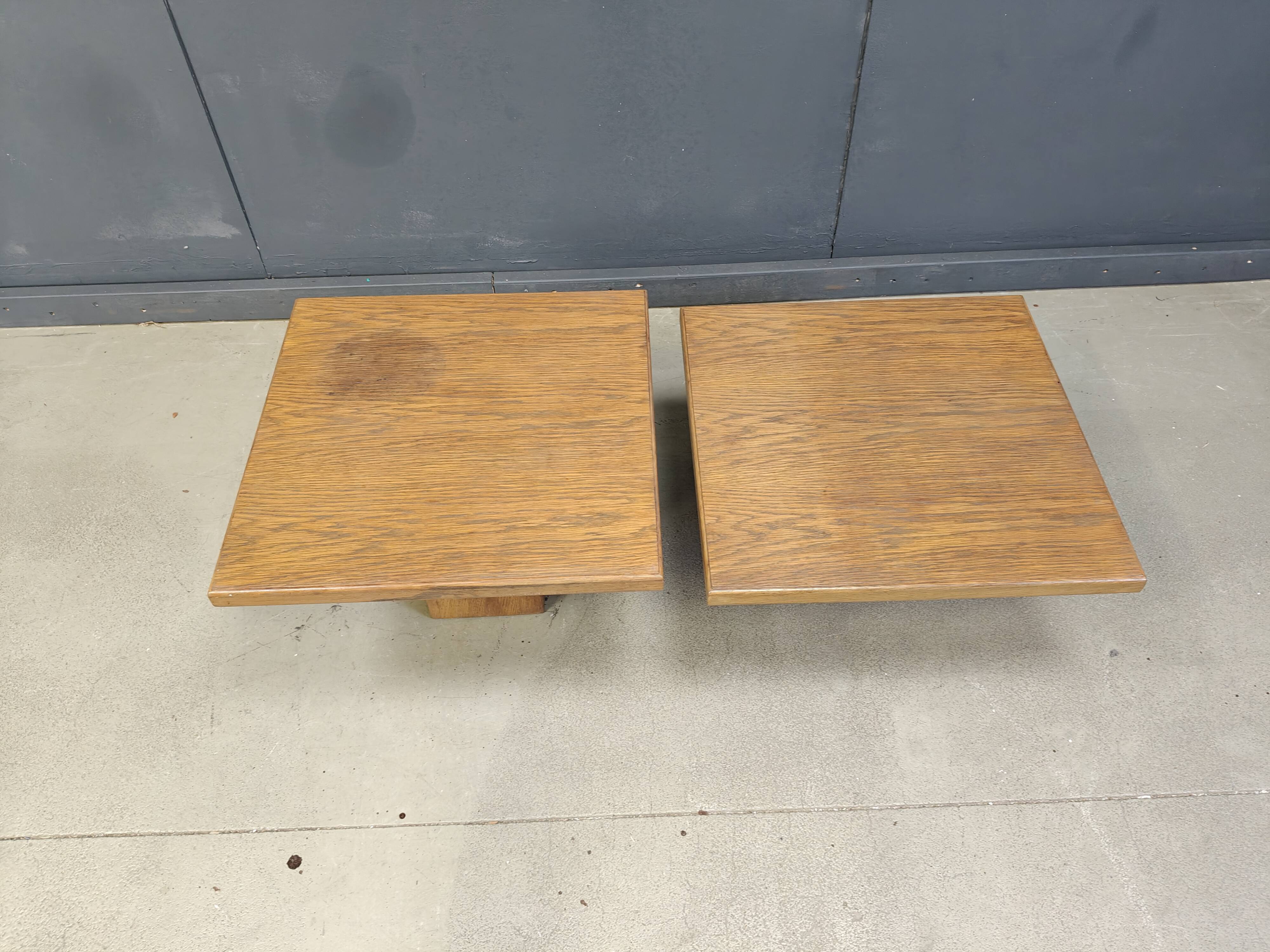 Pair of vintage wooden coffee or side tables, 1960s