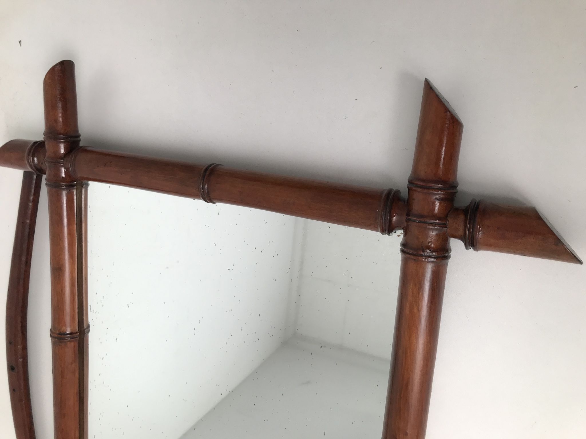Vintage bamboo mirror