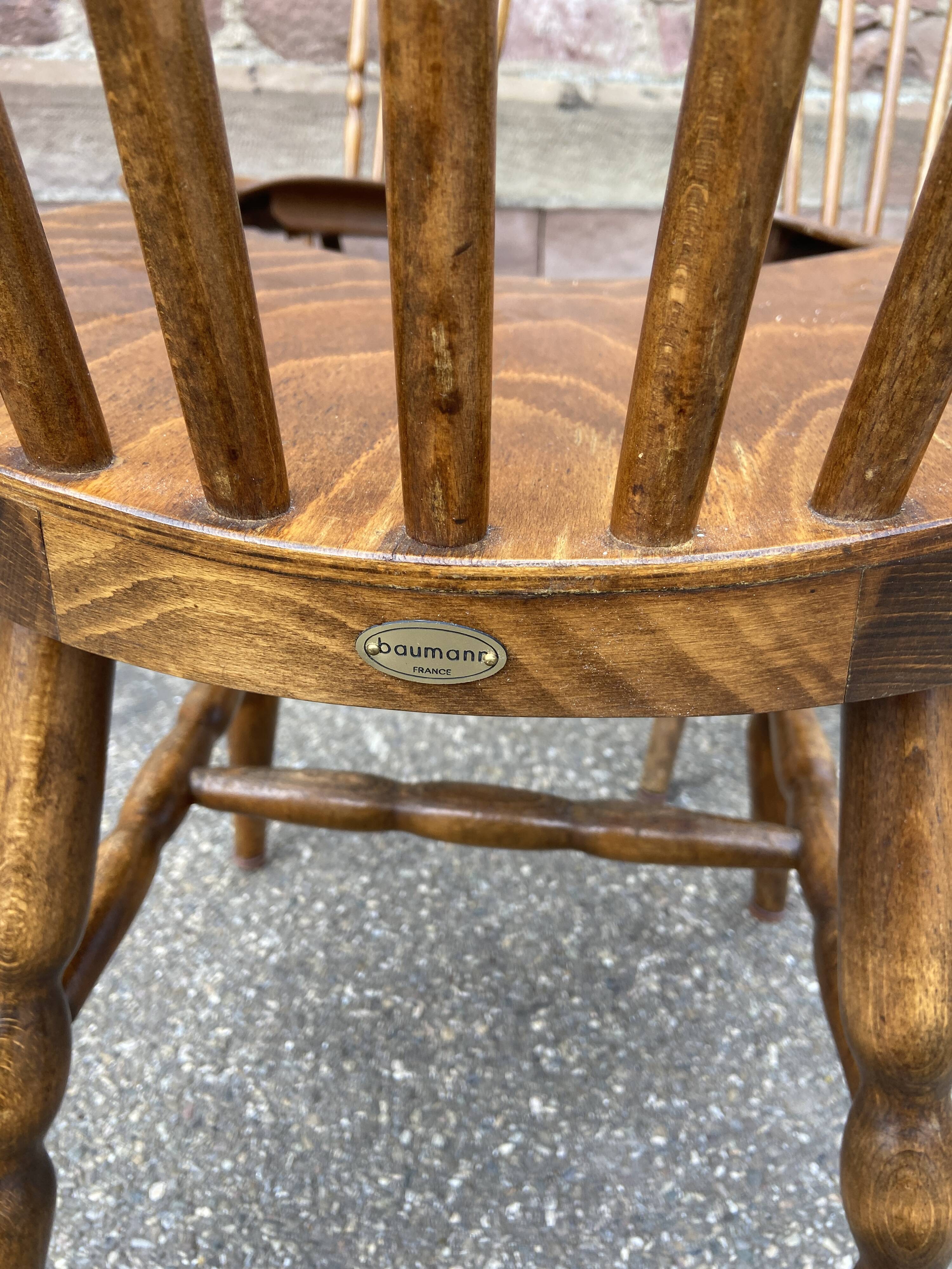 6 anciennes chaises scandinave Lounge Baumann Tapiovaara café bois courbé des années 70