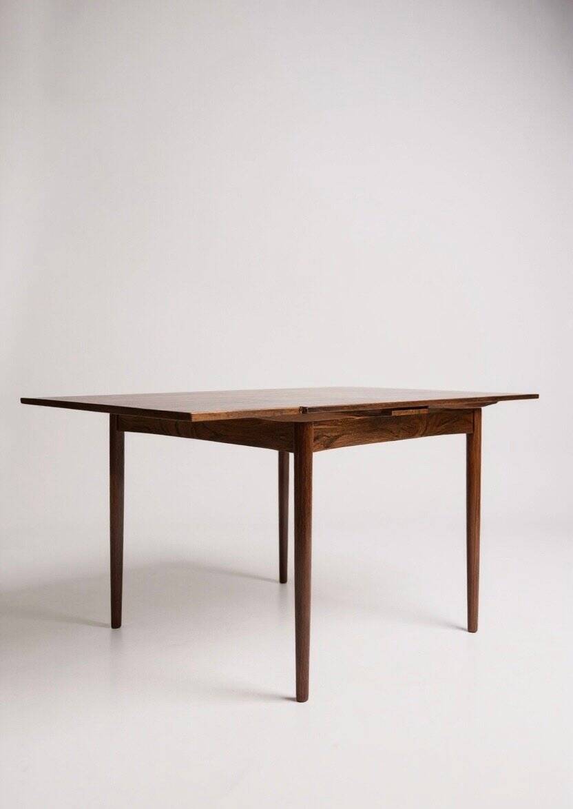 Scandinavian square extendable dining table by Poul Hundevad for Hundevad & Co., 1970s.