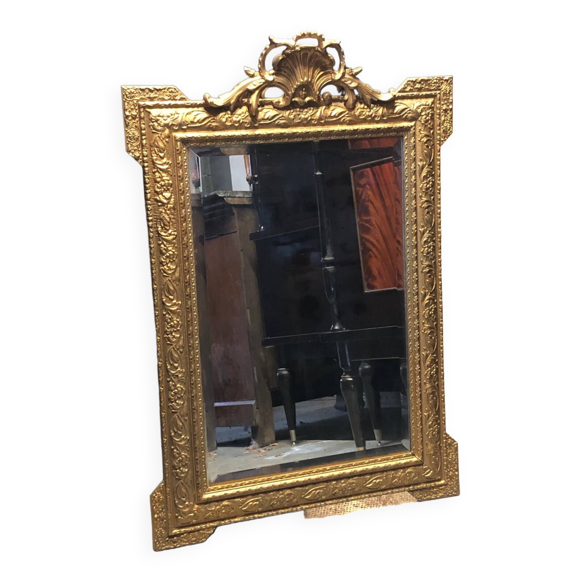 Antique Louis XV style mirror with pretty moldings