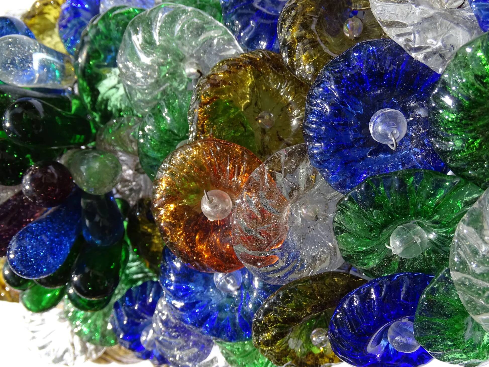 Appliques murales vintage italiennes en verre de Murano, lot de quatre