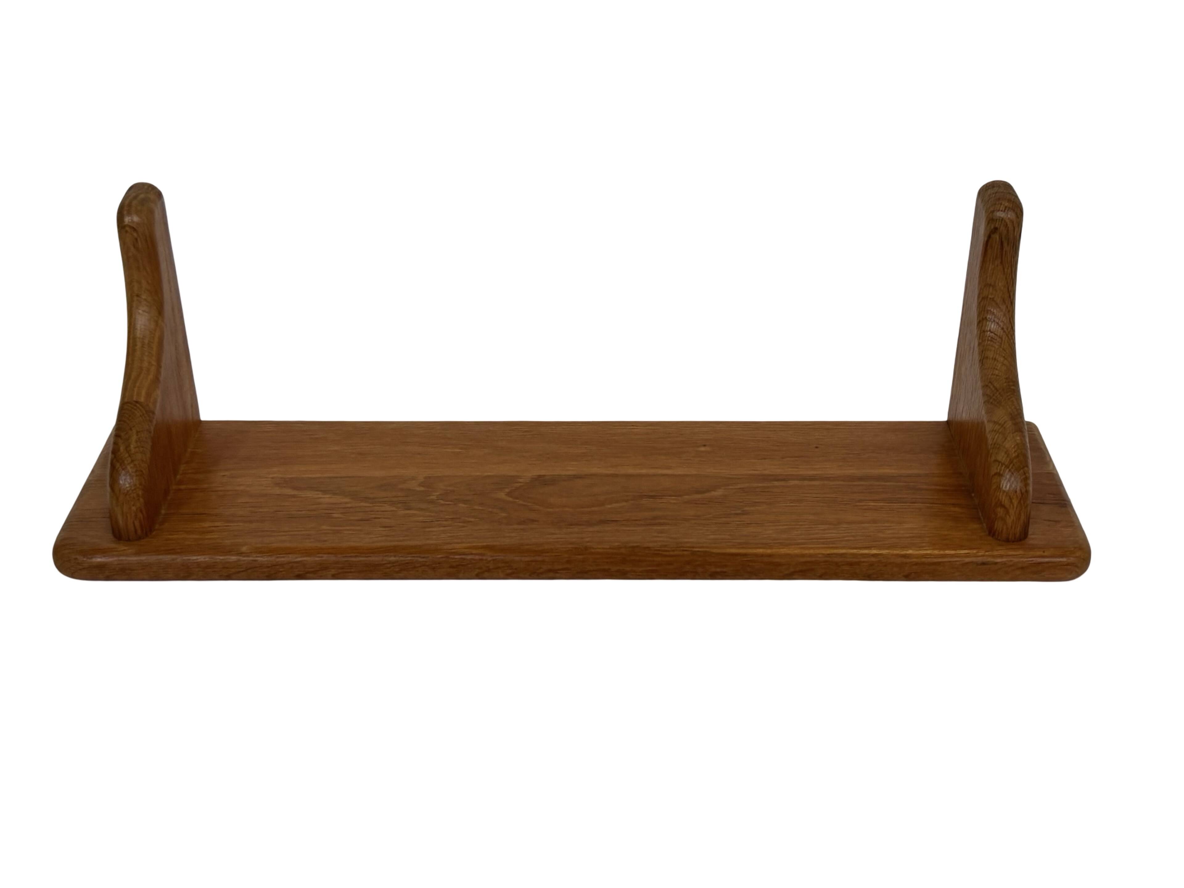 Vintage book shelf wall rack 1970s wood minimalist design