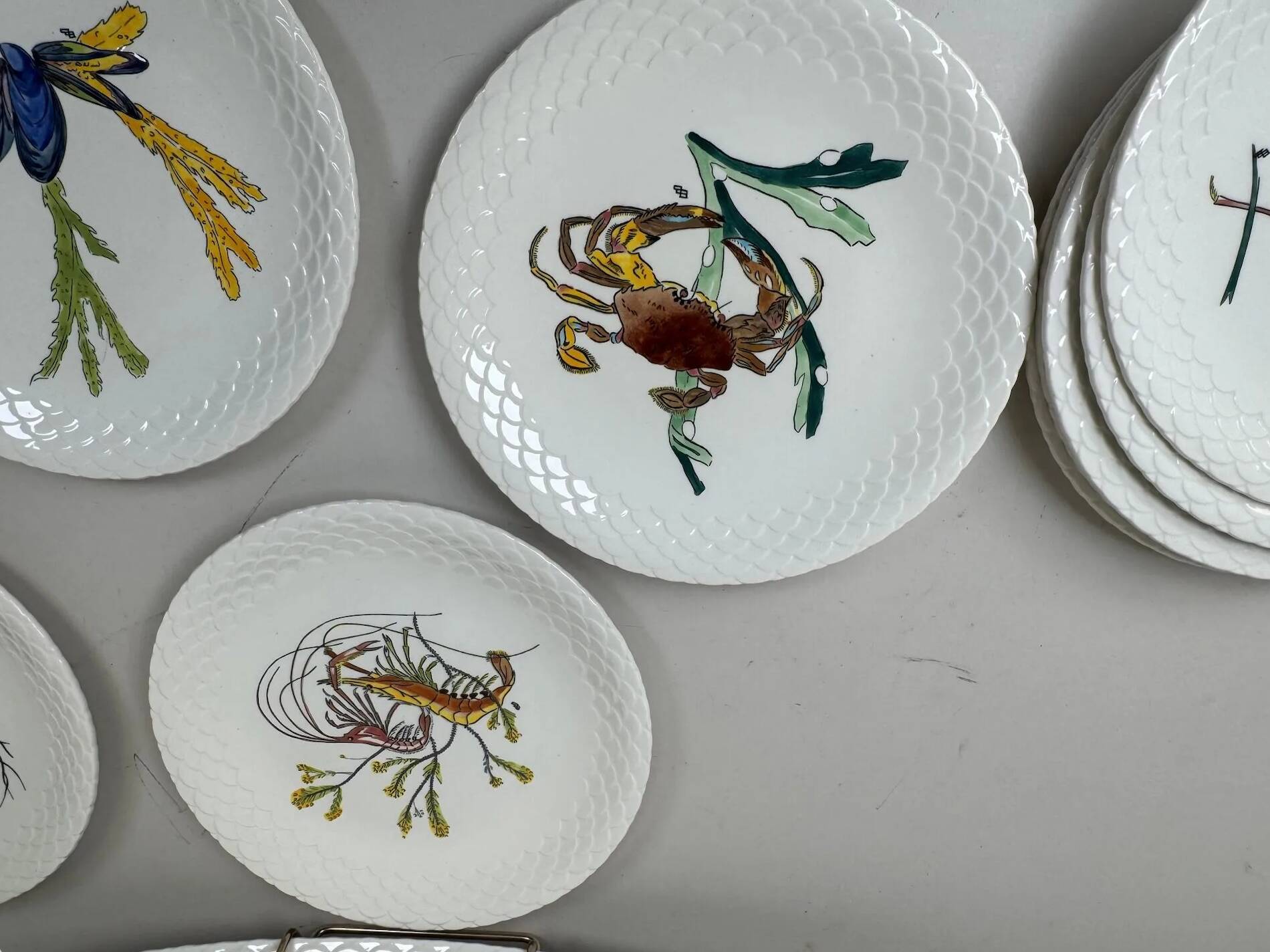 Gien Service de table modèle "Grands Crustacés"