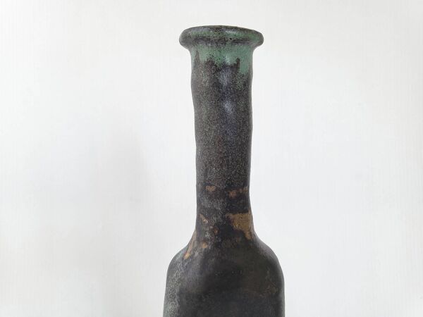 Vase bouteille vintage gres ceramique 1960 signature dlg la borne 60s 1960s