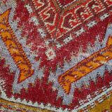 Old turkish carpet yastik handmade 44cm x 86cm 1920s, 1c371