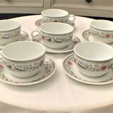 Tea set, six cups and six saucers