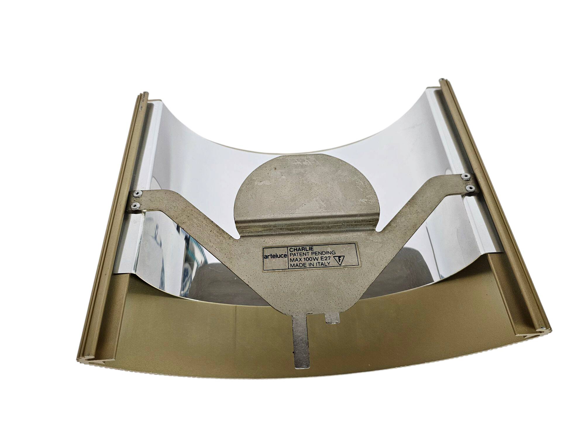 Marcello Ziliani for Arteluce - 'Charlie' wall lamp - brass - 80's