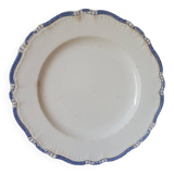 Large flat presentation plate Sarreguemines