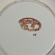 2 vintage round dishes - brown roses