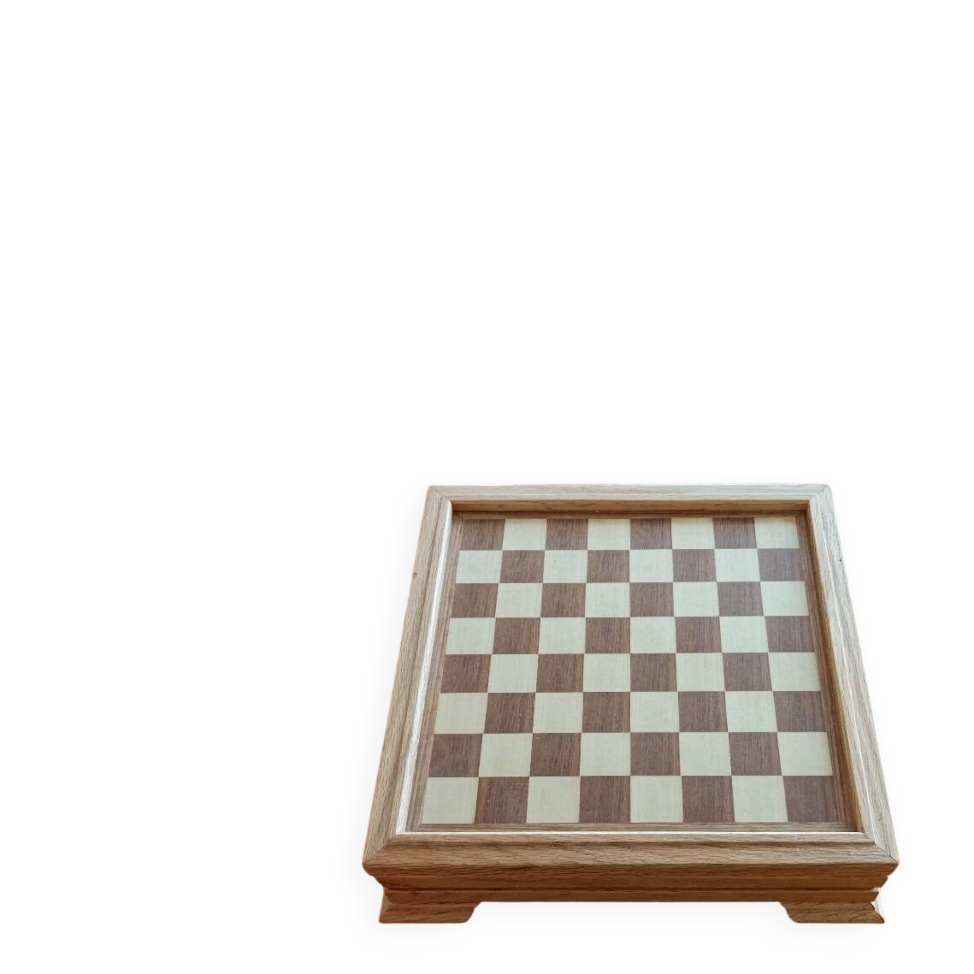 Wooden chess and backgammon set