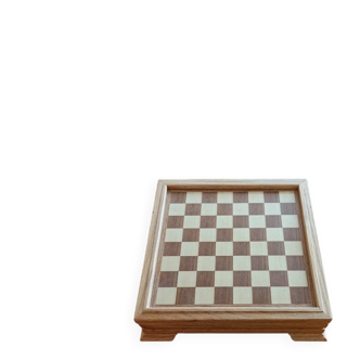 Wooden chess and backgammon set