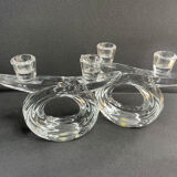 Vannes le Châtel - Candle holders with 2 lights (2) - Cristal