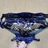 Pair of Vases + Art Nouveau Planter Barbotine De Bruyn FIVES LILLE