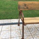 Banc de jardin en bois et fer