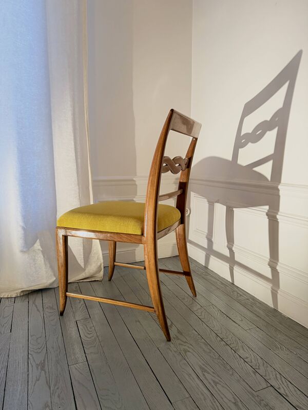 Chaises, série de 6 chaises Paolo Buffa par Mario Quarti