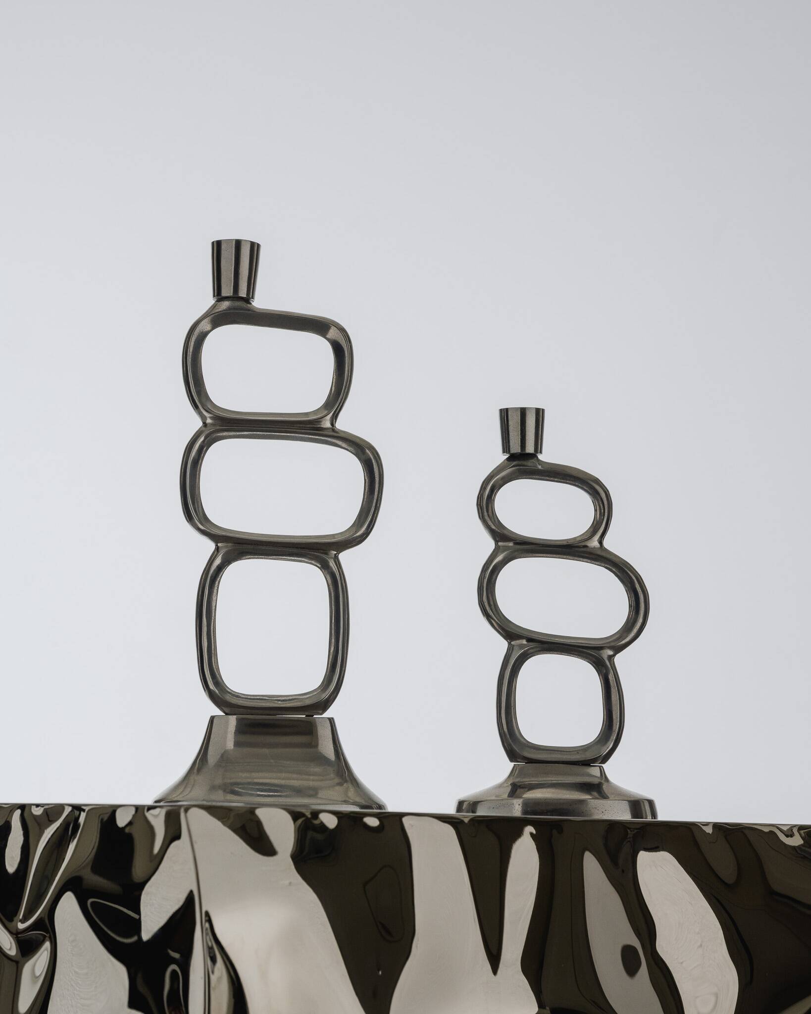 Pair of candlesticks, Matthew Hilton, 1980s
