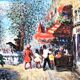 Beautiful antique painting hst gena pechaubes - paris - small format 27 / 21.5 cm