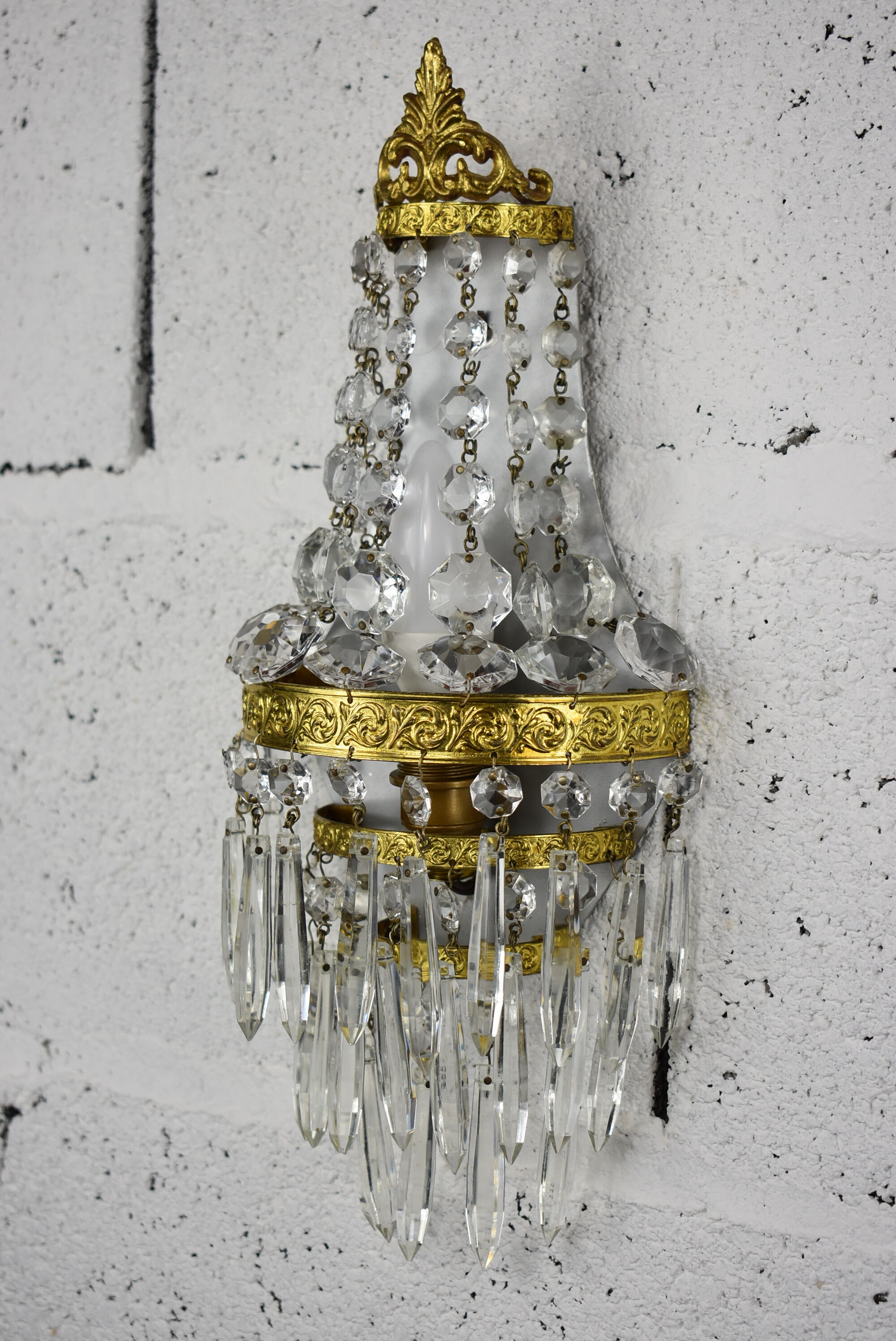 Pair of vintage stamps lamps