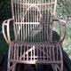 Rocking-chair in vintage rattan 1960
