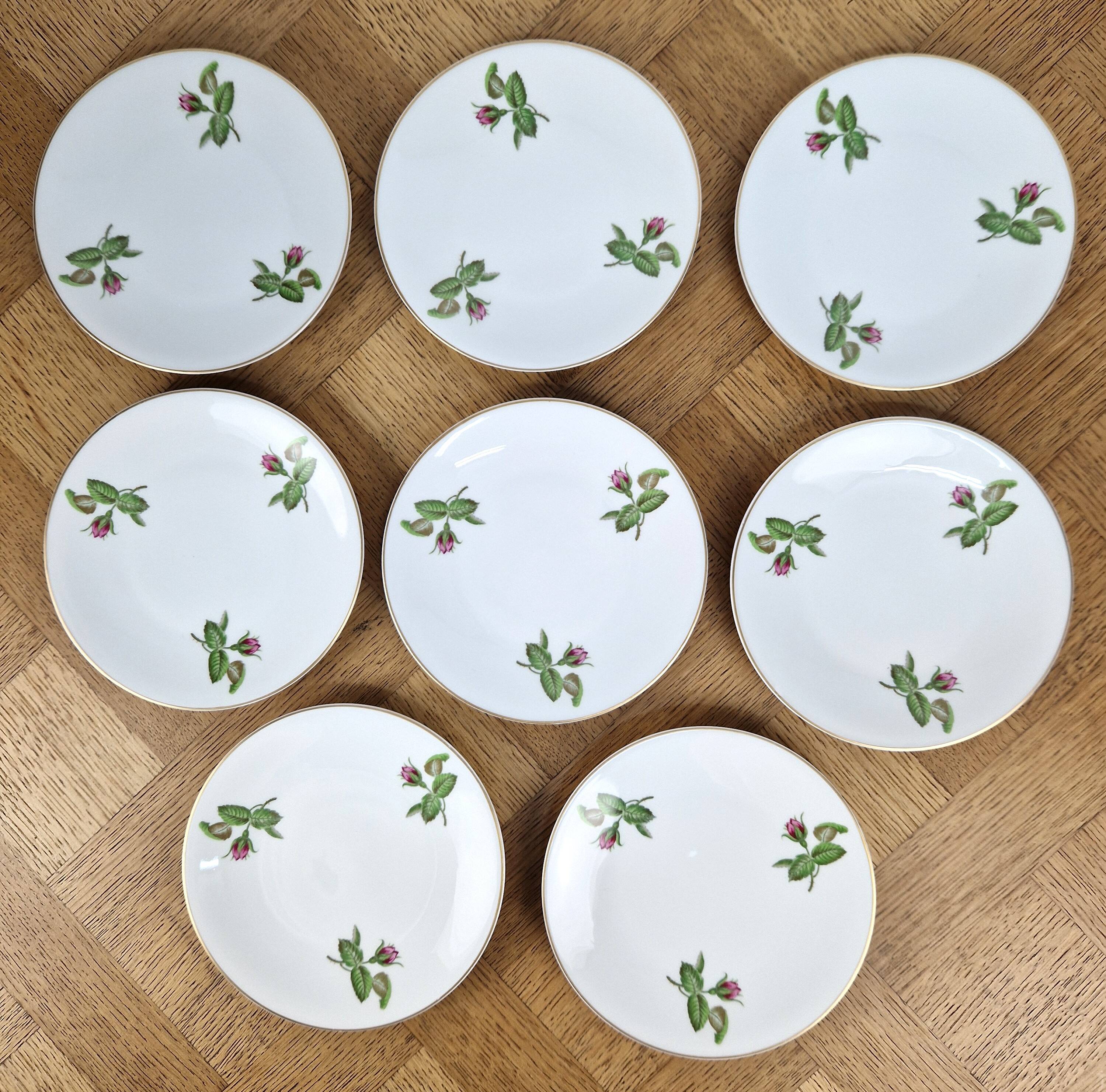 Set of 8 Antique Dessert Plates in Paris Porcelain – Tableware V
