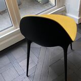4-LEG CHAIRS IN STEEL, MATT BLACK VARNISH, CASSINA, CAPRICE MODEL