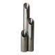 Support de bougies triple en acier inoxydable argenté, design brutaliste des années 1970 en Italie.