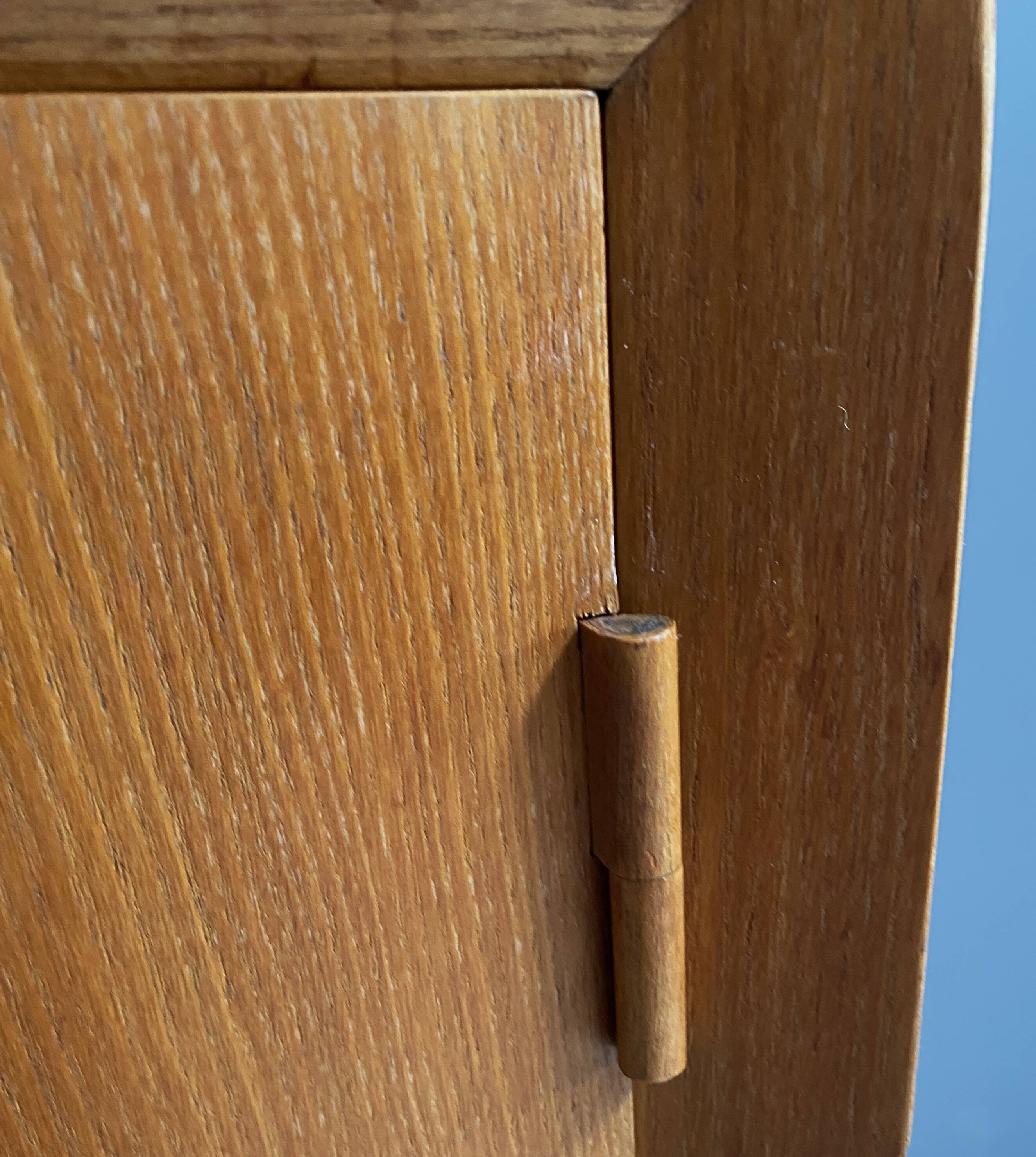 wood sideboard 2doors and drawers inside 1970s