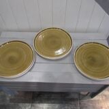 6 assiettes plates rondes olive collection Nara de Playground.