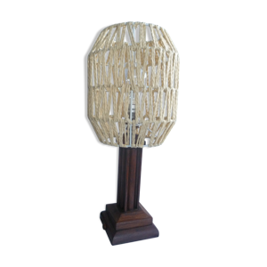 lampe de table deco vintage - bois