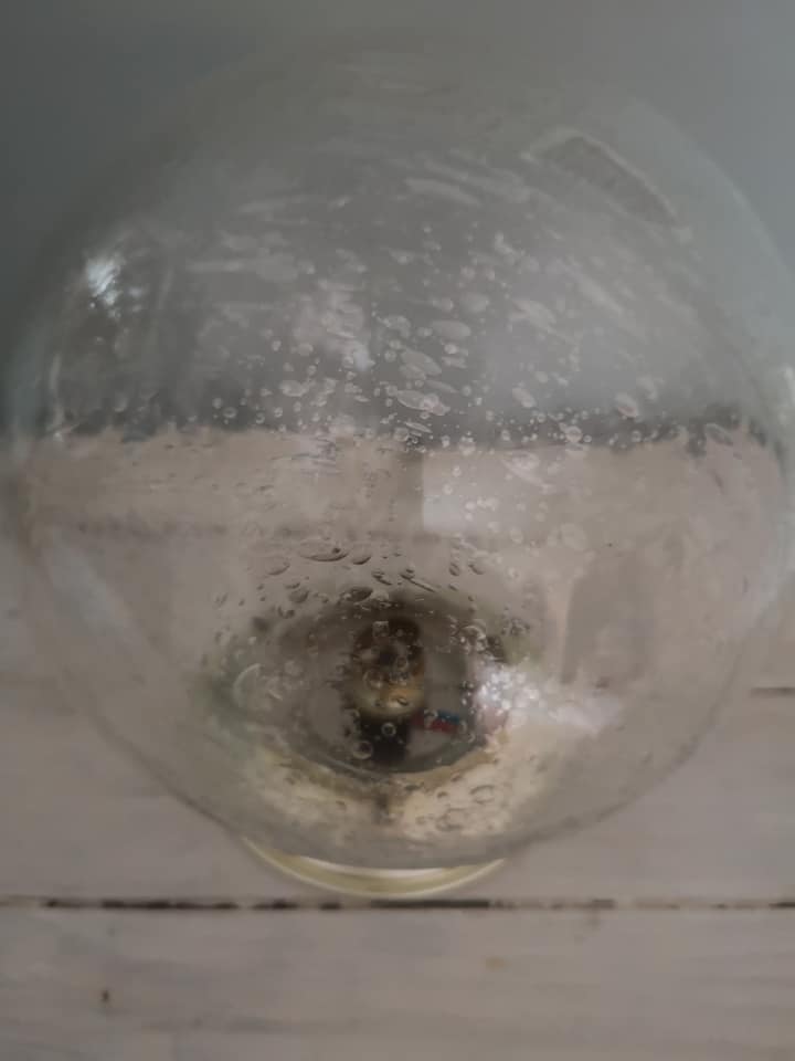 Ceiling lamp wall globe bubble glass Ø 20 cm Vintage 1950