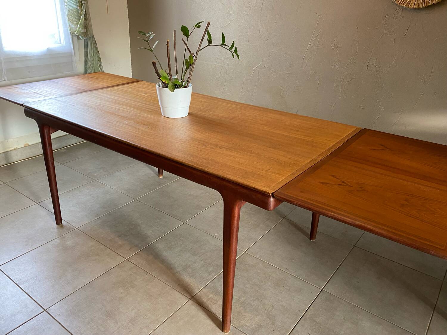 Vintage extendable teak table