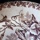 Antique deep plates from the late 19th century, old French crockery.