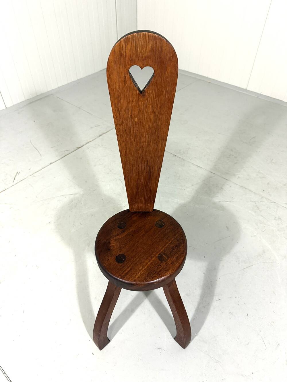 Brutalist rustic small chair stool side table plant table 1960’s