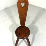 Brutalist rustic small chair stool side table plant table 1960’s