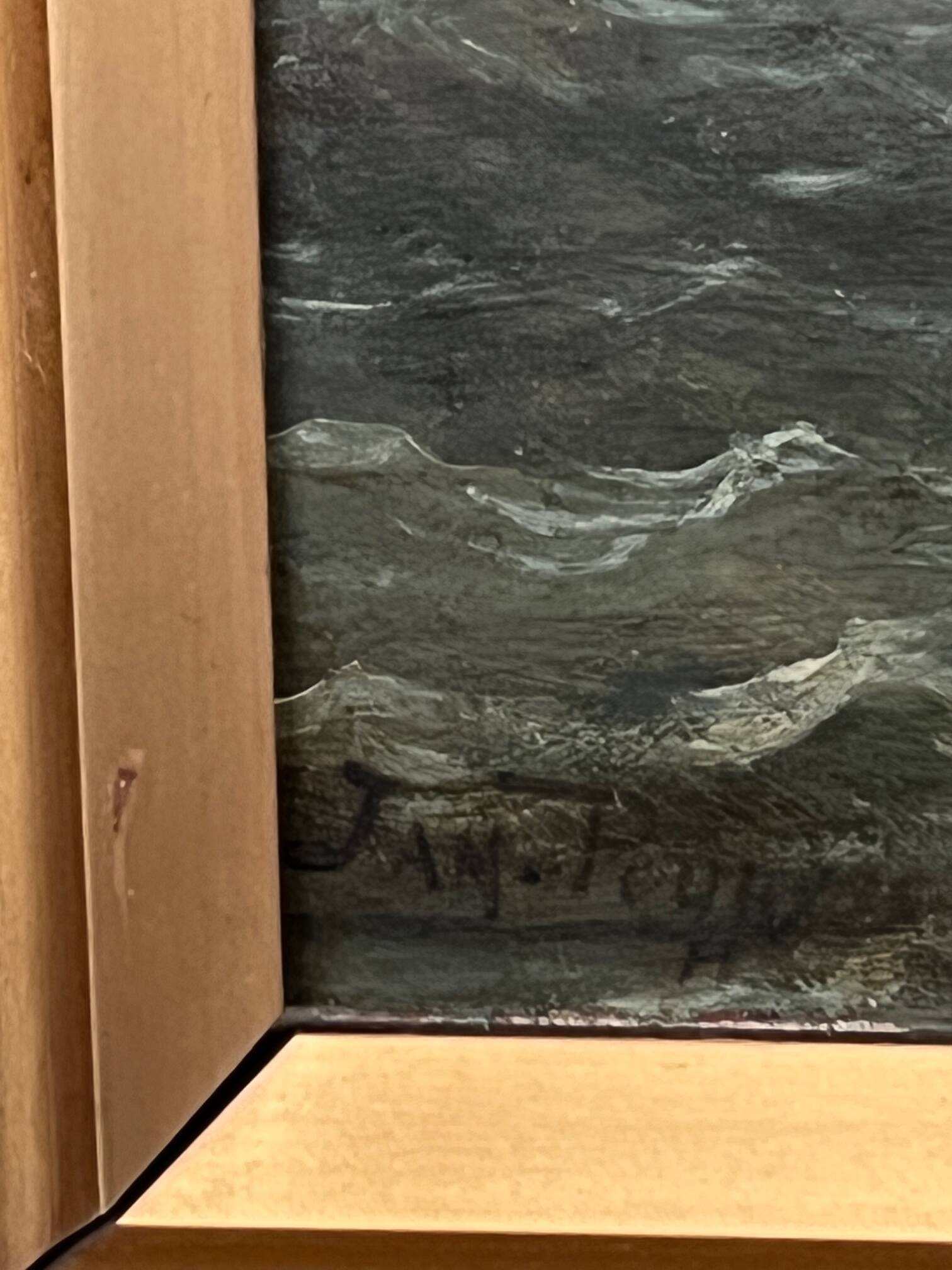 "Seascape". Oil on wood panel.