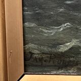 "Seascape". Oil on wood panel.