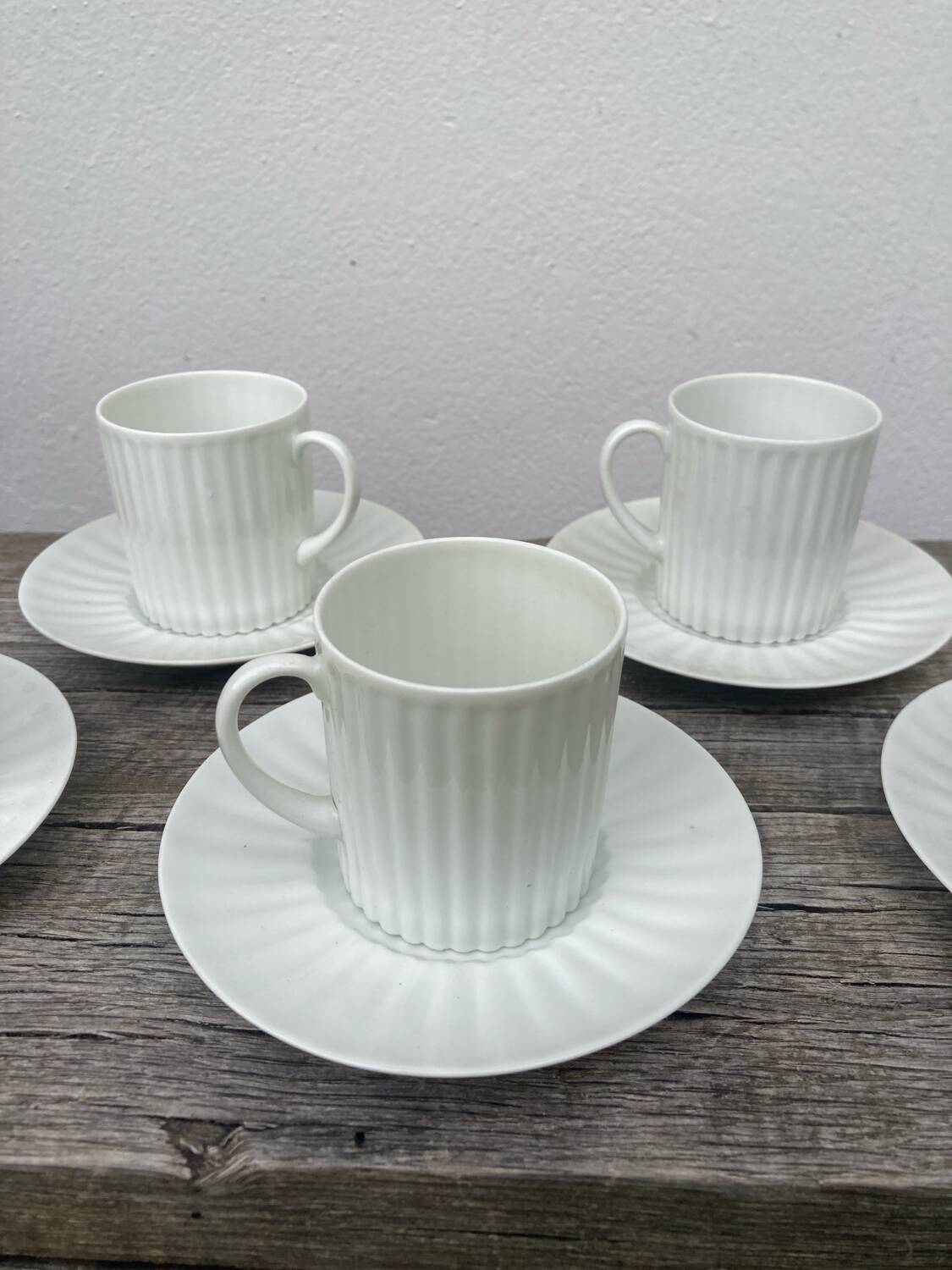 Limoges white porcelain coffee cups