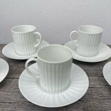 Limoges white porcelain coffee cups