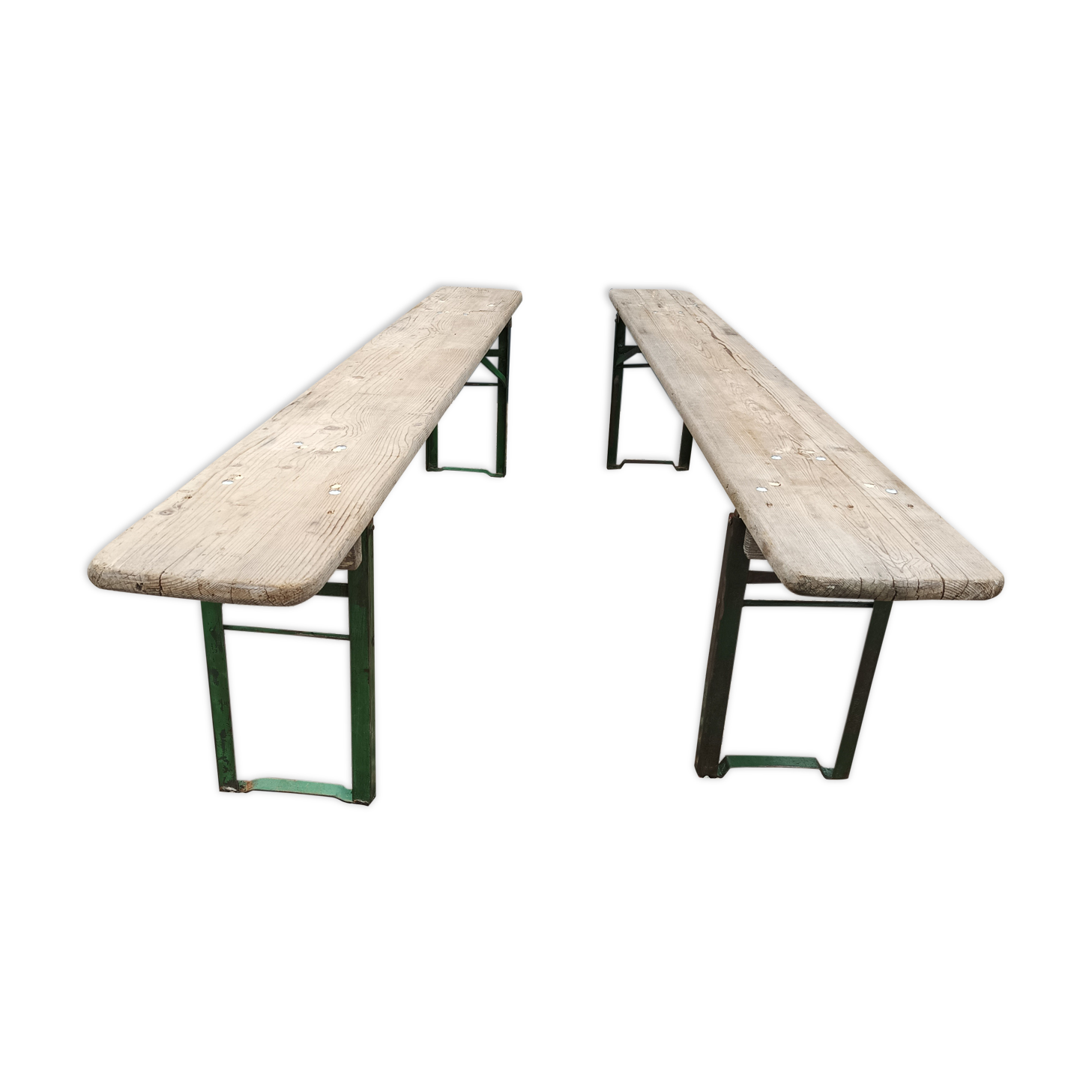 Old foldable bench of fair