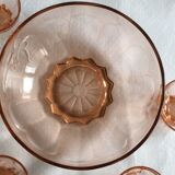 Set of 8 vintage dessert bowls and its pink bowl 1960s
