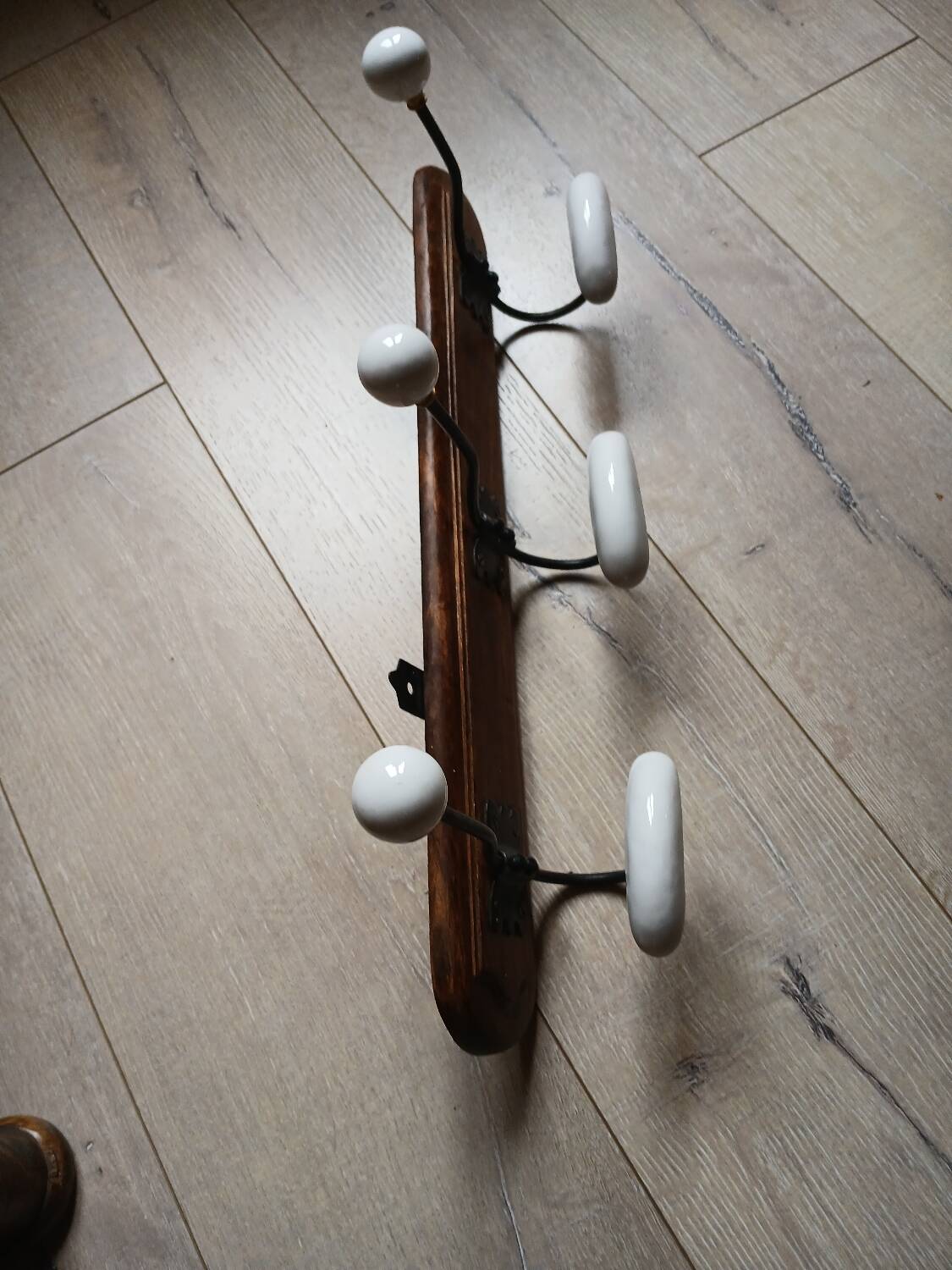 Vintage wall coat rack