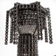 Unique metal chain table lamp, Sweden, 2000s