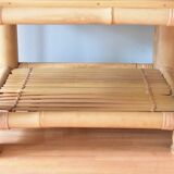 Bedside bamboo table with drawer 1980