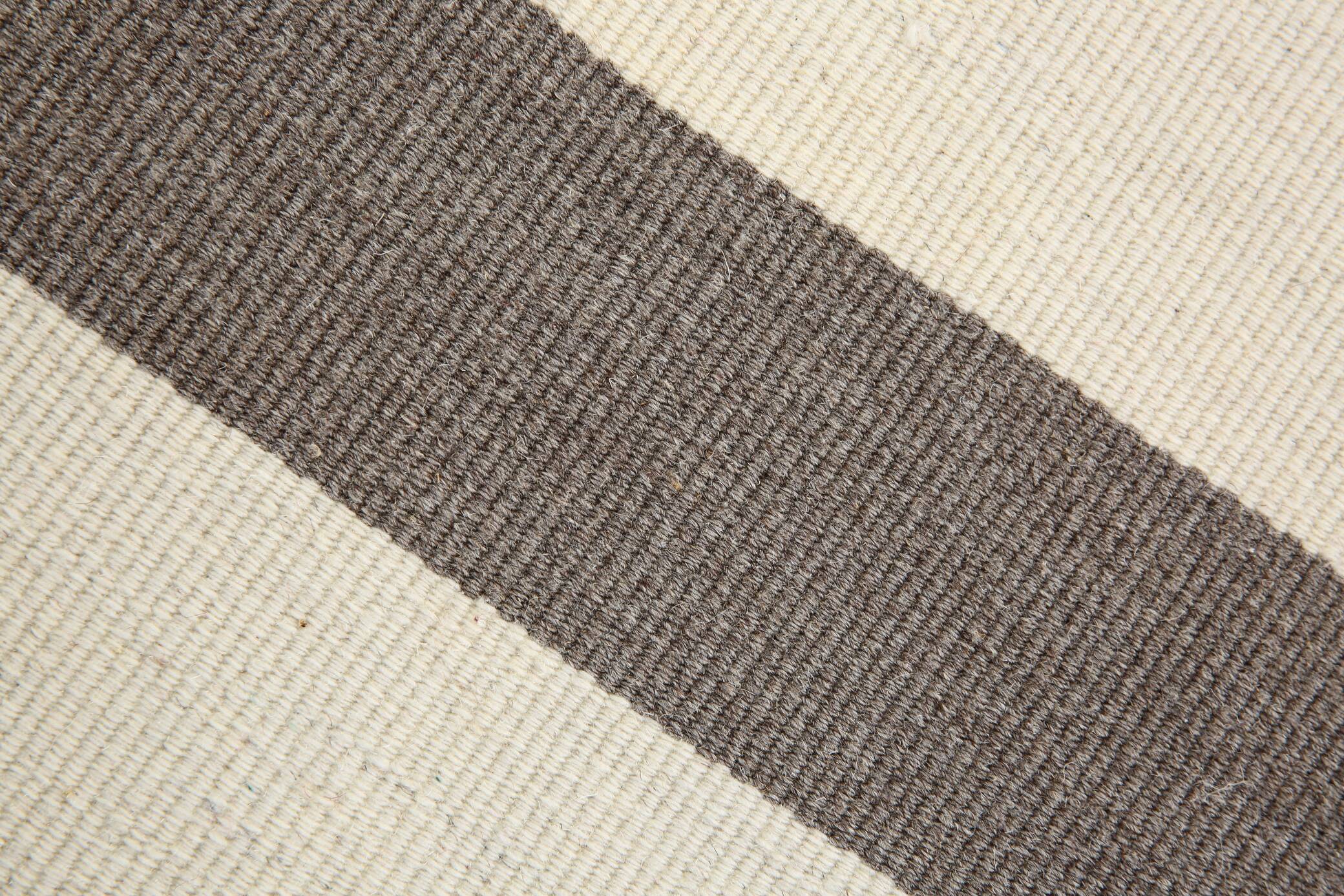 Beige & Gray Ethnic Kilim Rug, 225x276Cm