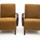 A pair of Art Deco armchairs by J. Halabala from the 1930s, Czech Republic.
